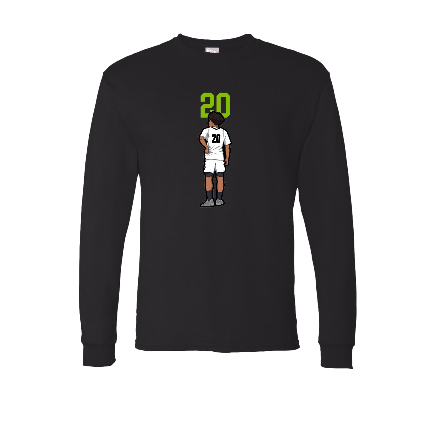 Long Sleeve Tee — Number Top in Black