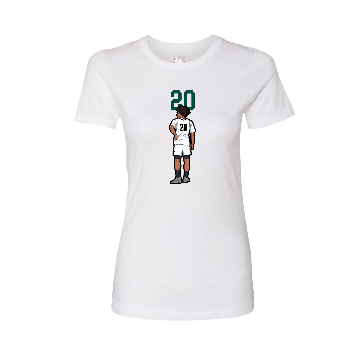 Womens Tee — Number Top in White
