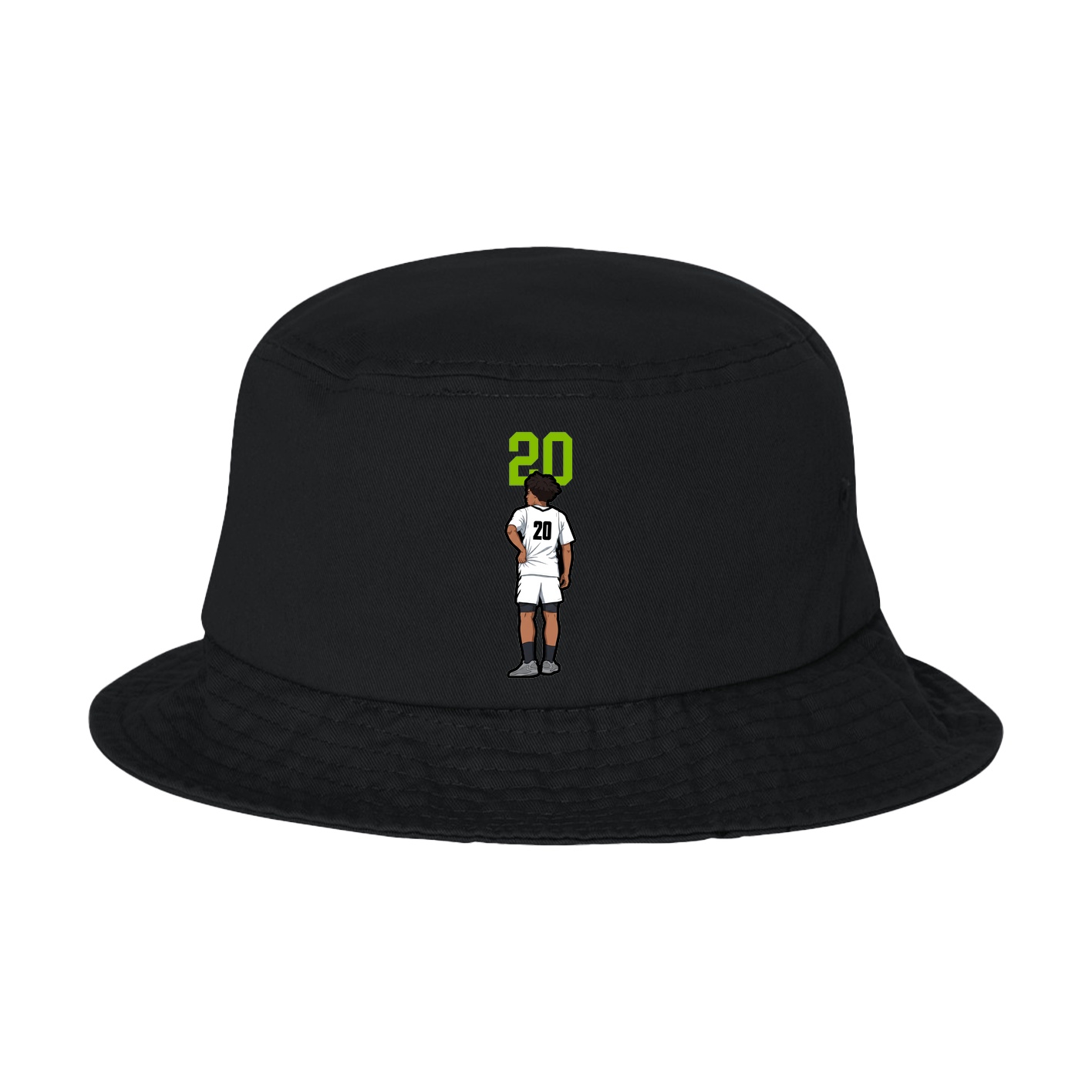 Bucket Cap — Number Top in Black