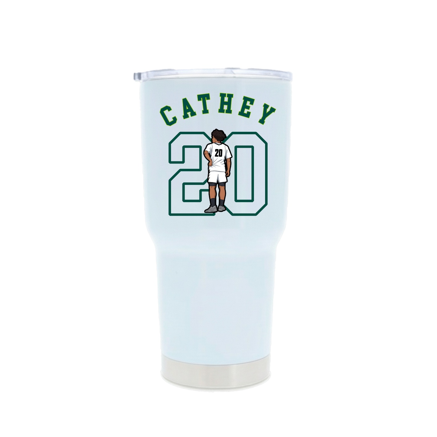 30oz Stainless Steel Tumbler — Shirsey Arch in White