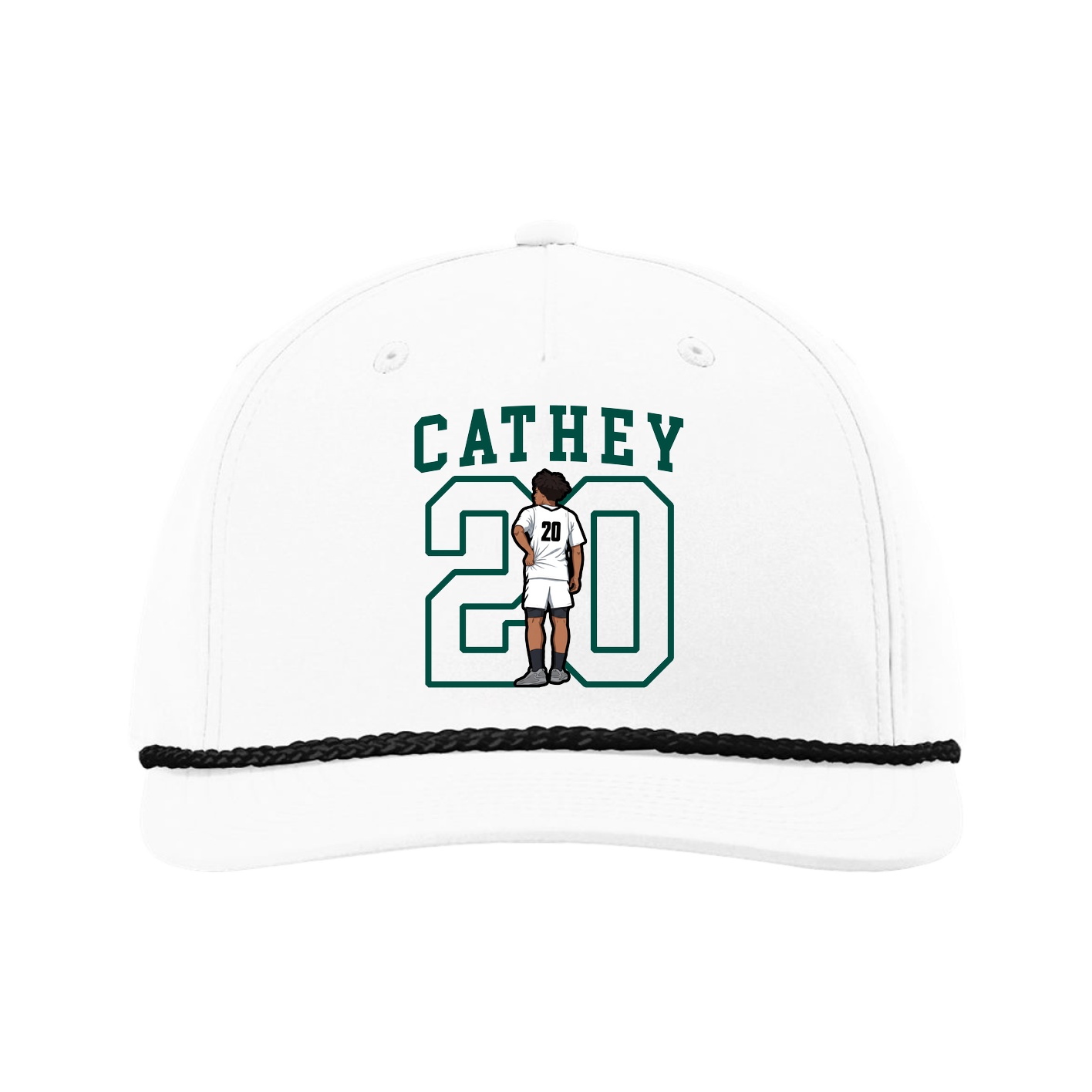 Five-Panel Classic Rope Cap — Shirsey in White