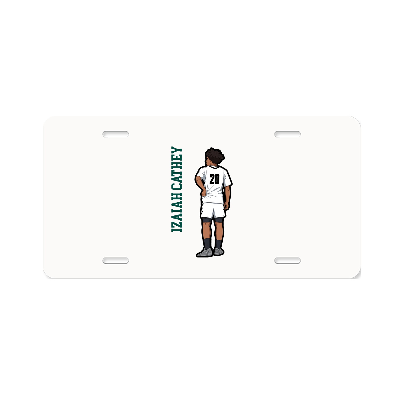 License Plate — Name Vertical in Classic