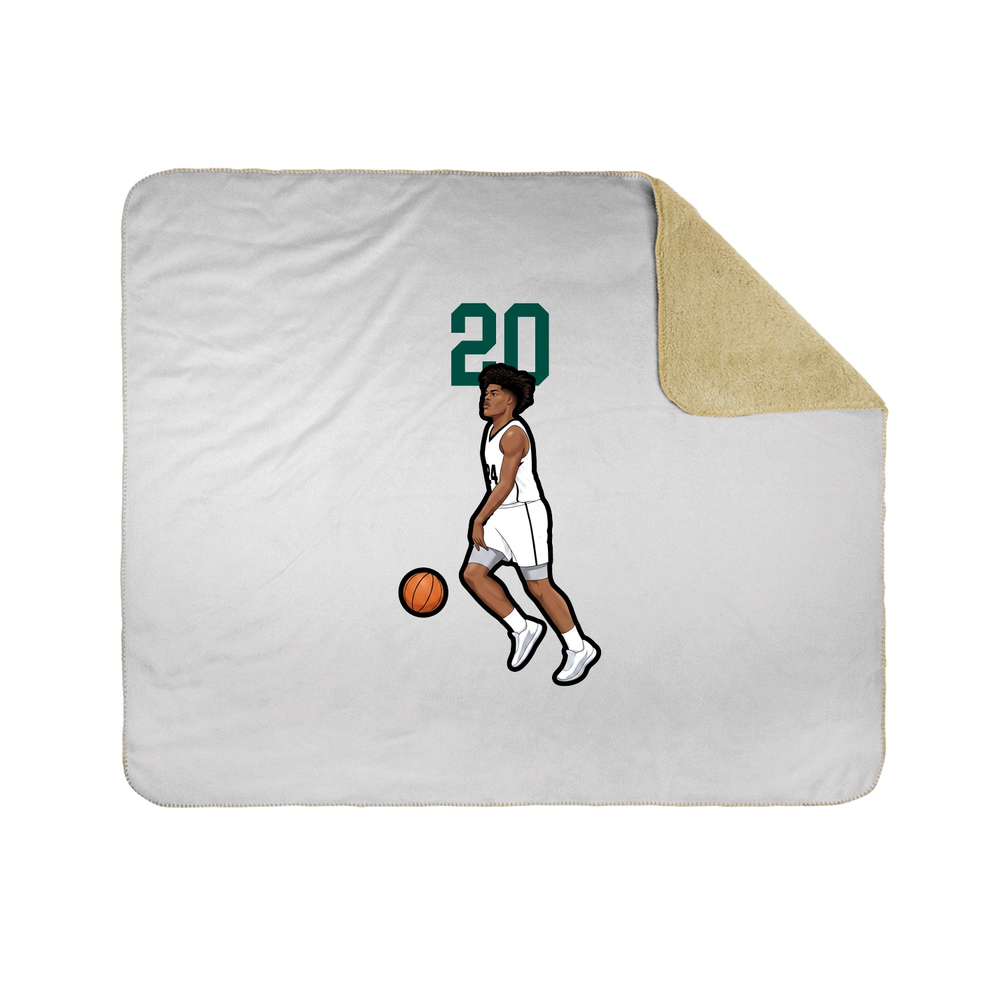 Throw Blanket — Number Top in White