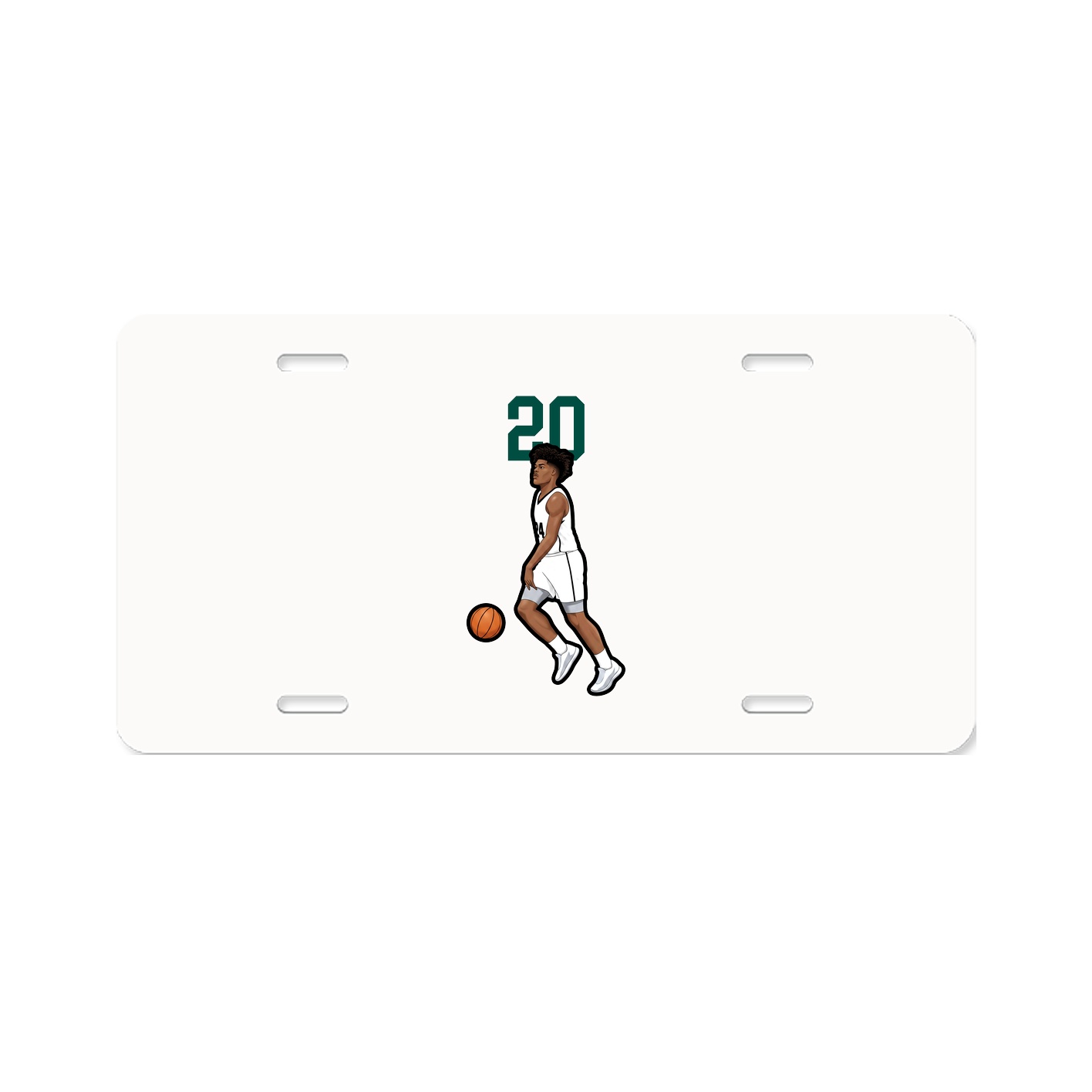 License Plate — Number Top in Classic