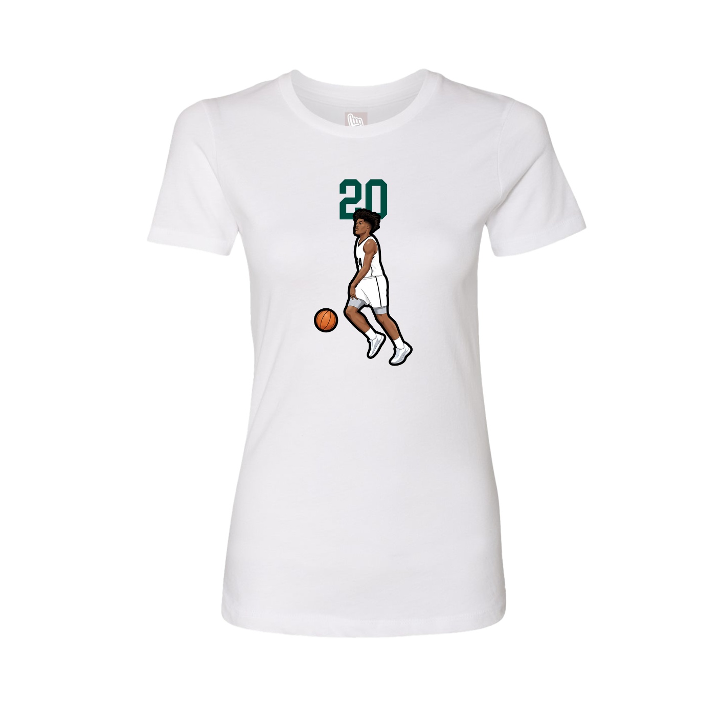 Womens Tee — Number Top in White