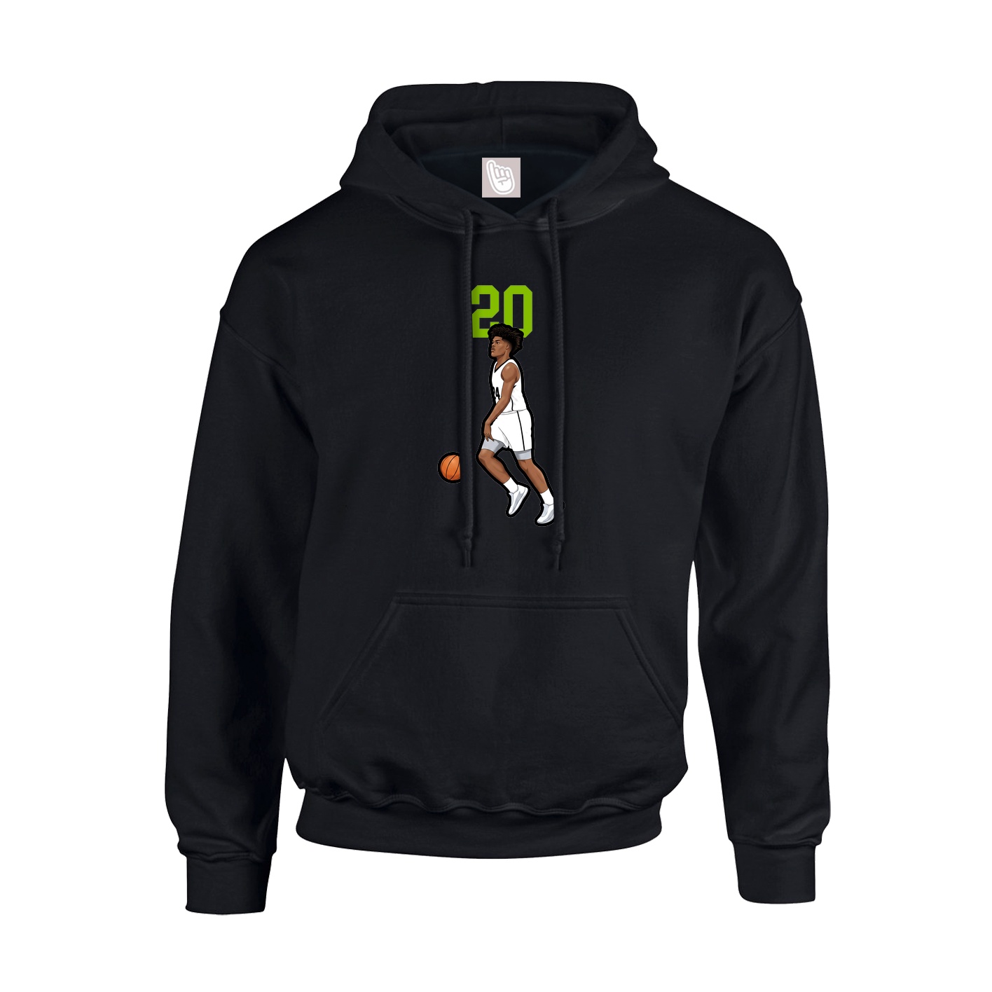 Hoodie — Number Top in Black