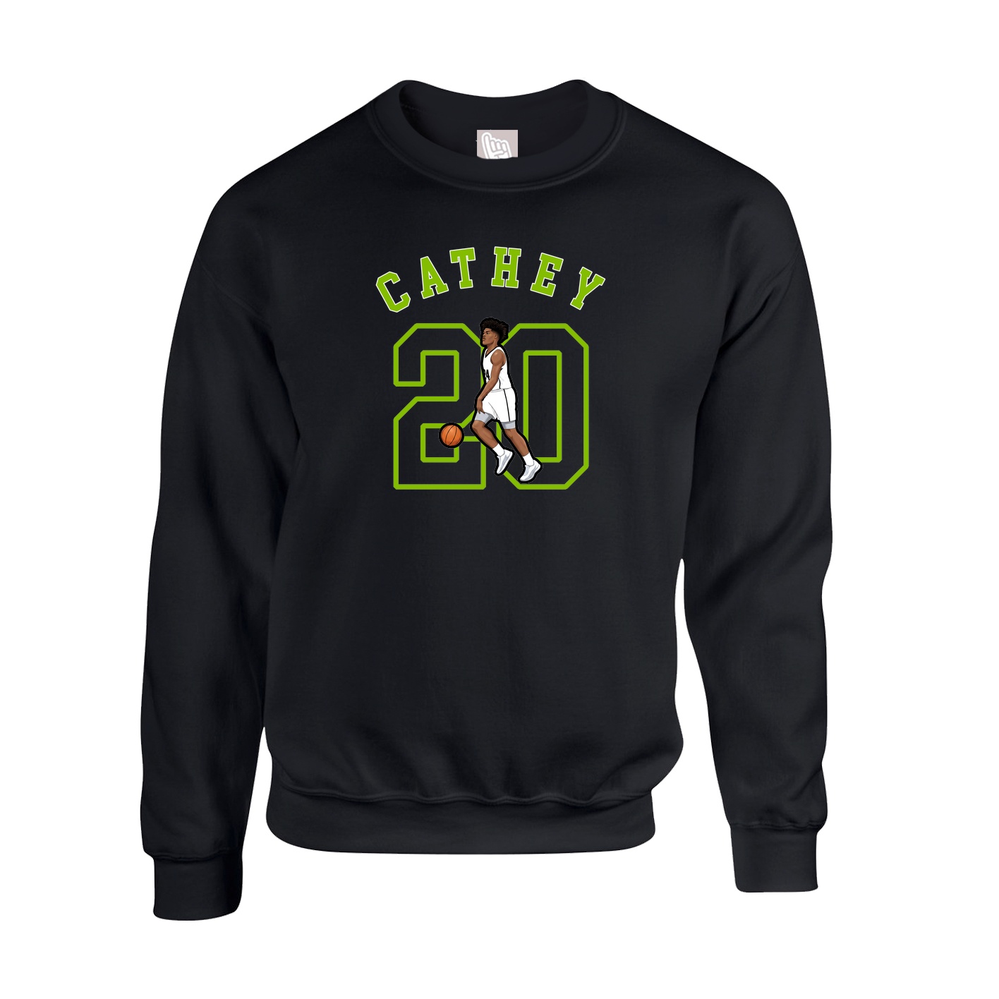 Fleece Crew — Shirsey Arch in Black
