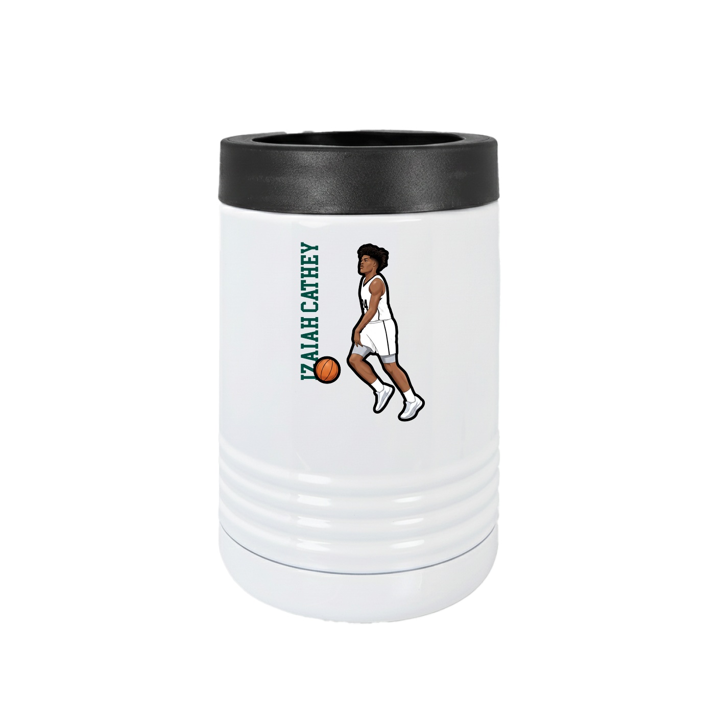 Beverage Holder — Name Vertical in White