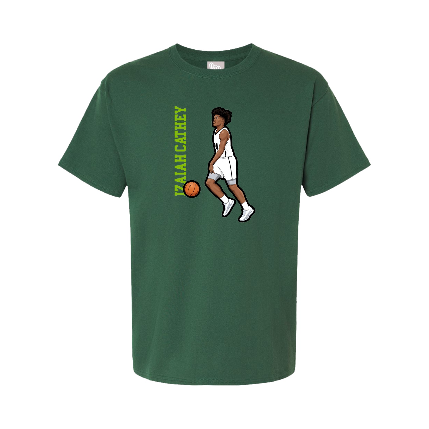 Tee — Name Vertical in Green