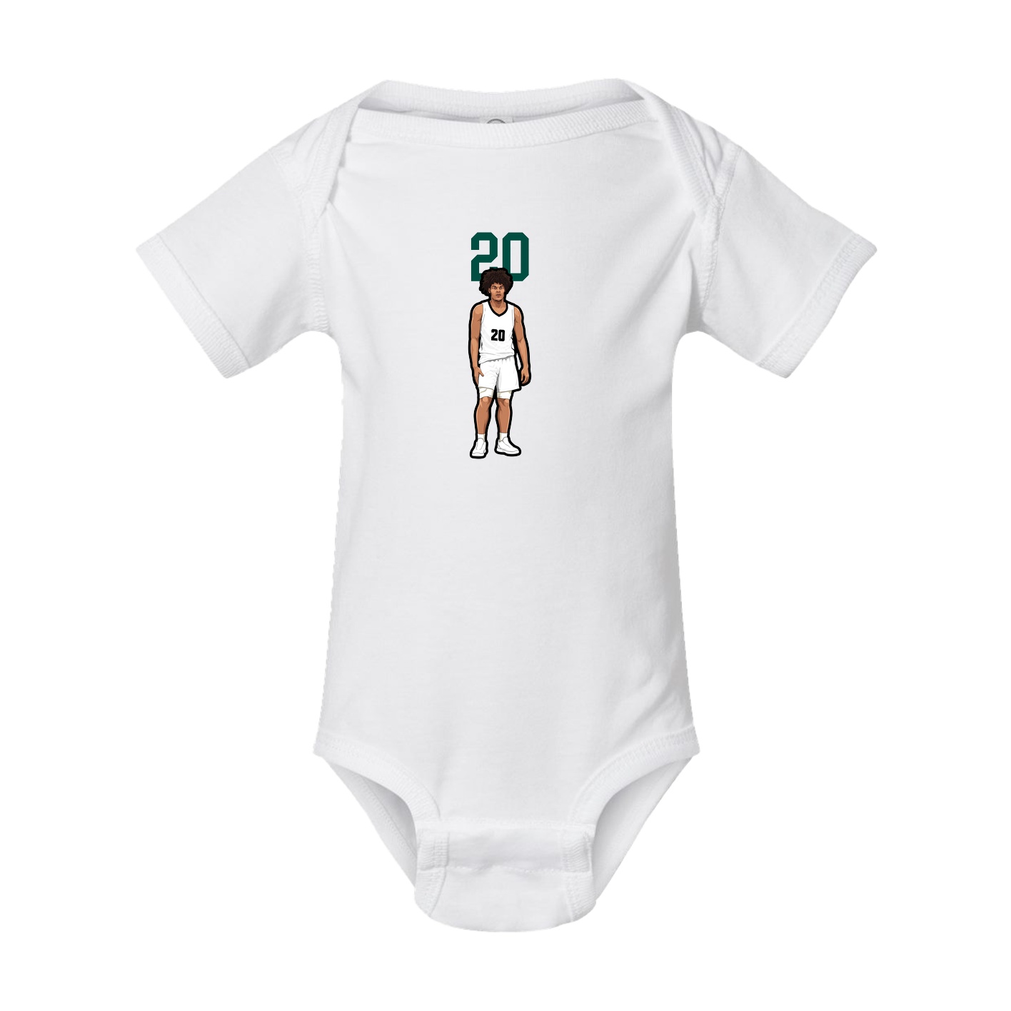 Baby Onesie — Number Top in White