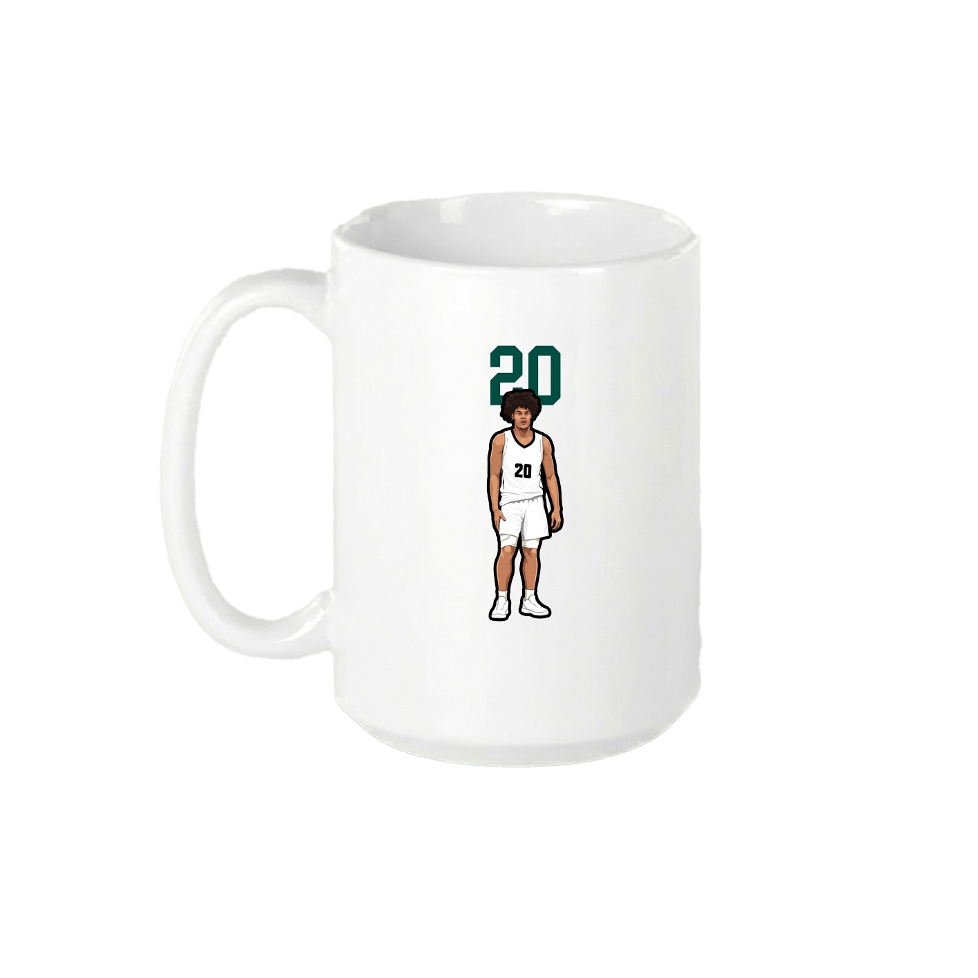 15oz Coffee Mug — Number Top in White