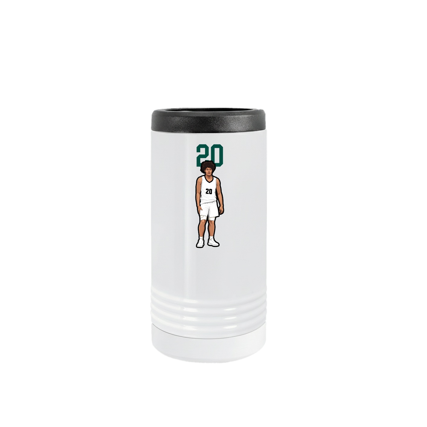 Slim Beverage Holder — Number Top in White