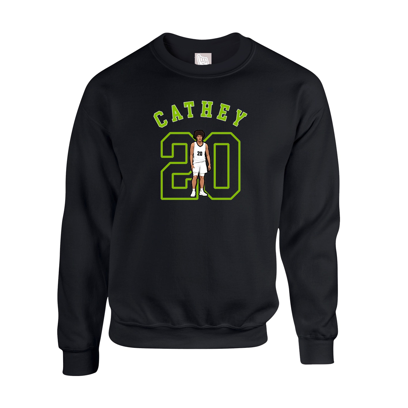 Fleece Crew — Shirsey Arch in Black