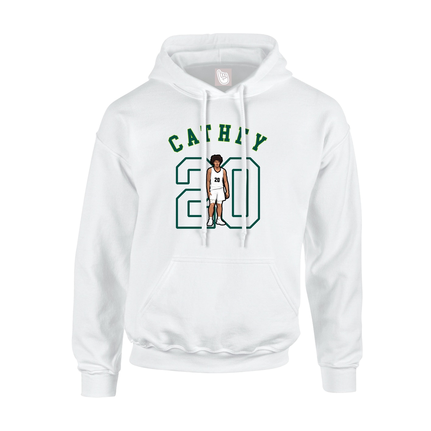 Youth Hoodie — Shirsey Arch in White