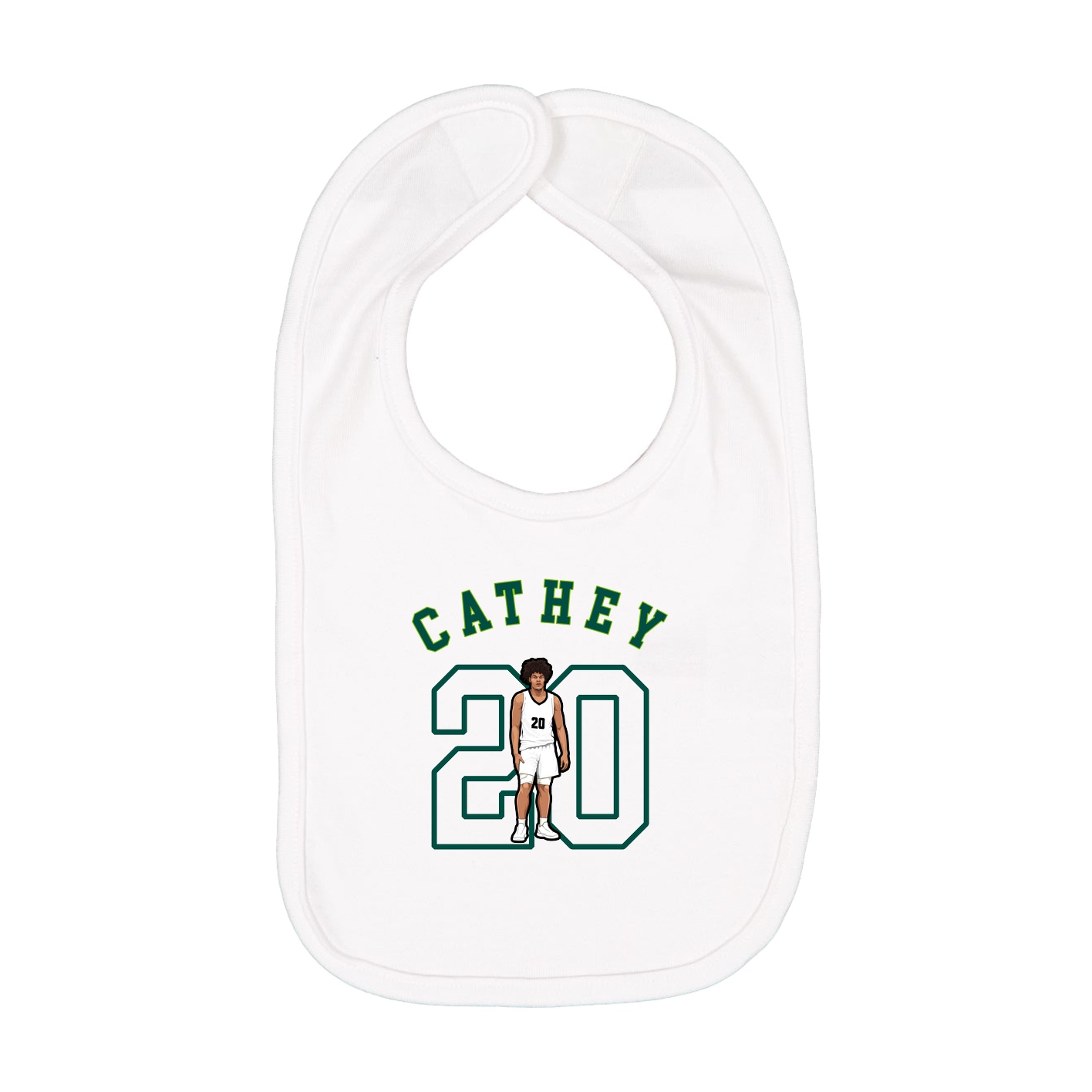 Infant Bib — Shirsey Arch in White