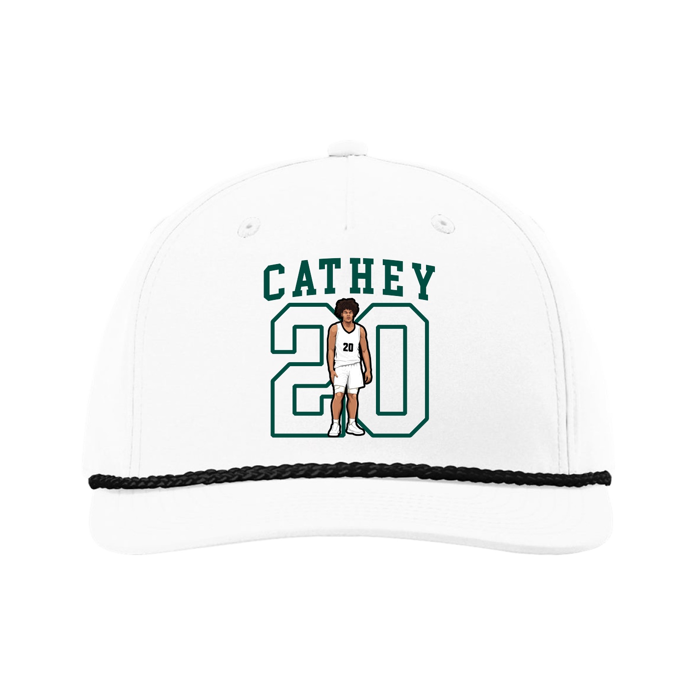 Five-Panel Classic Rope Cap — Shirsey in White