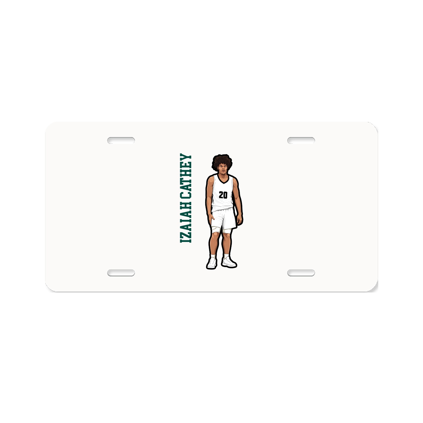License Plate — Name Vertical in Classic