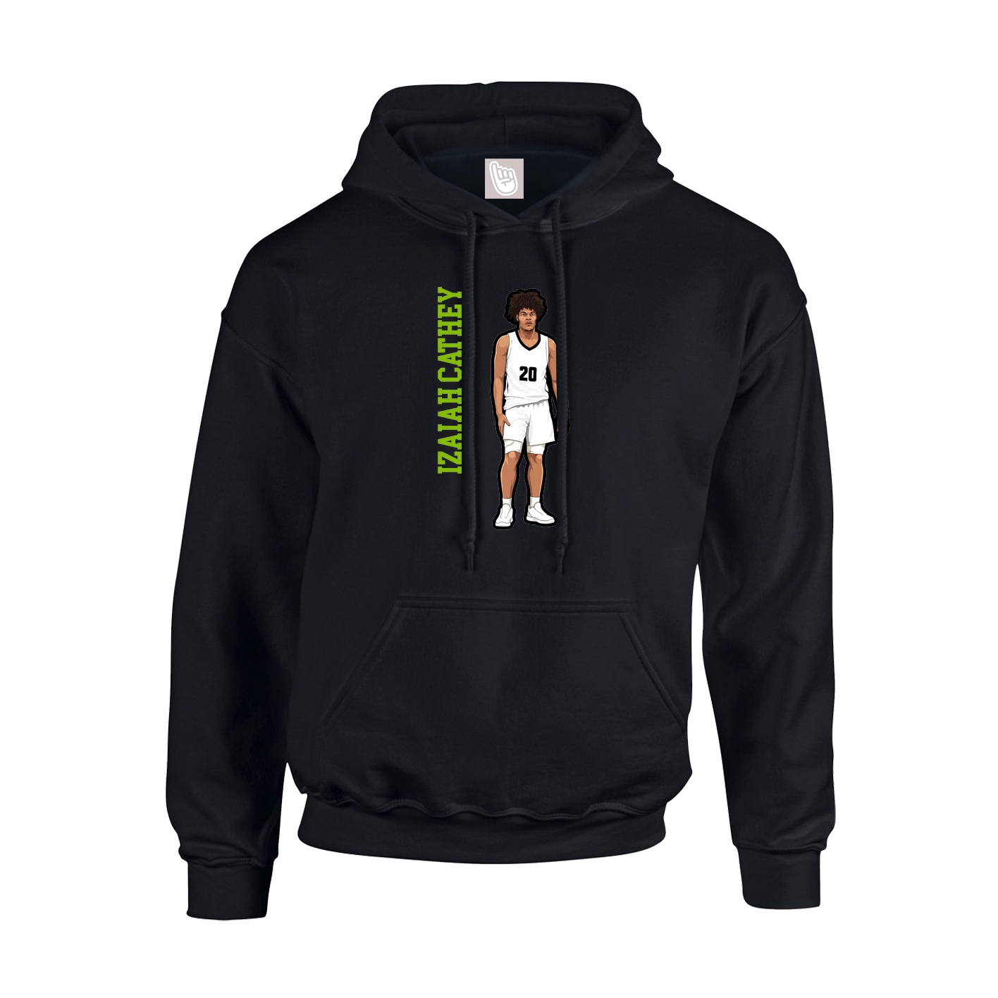 Youth Hoodie — Name Vertical in Black