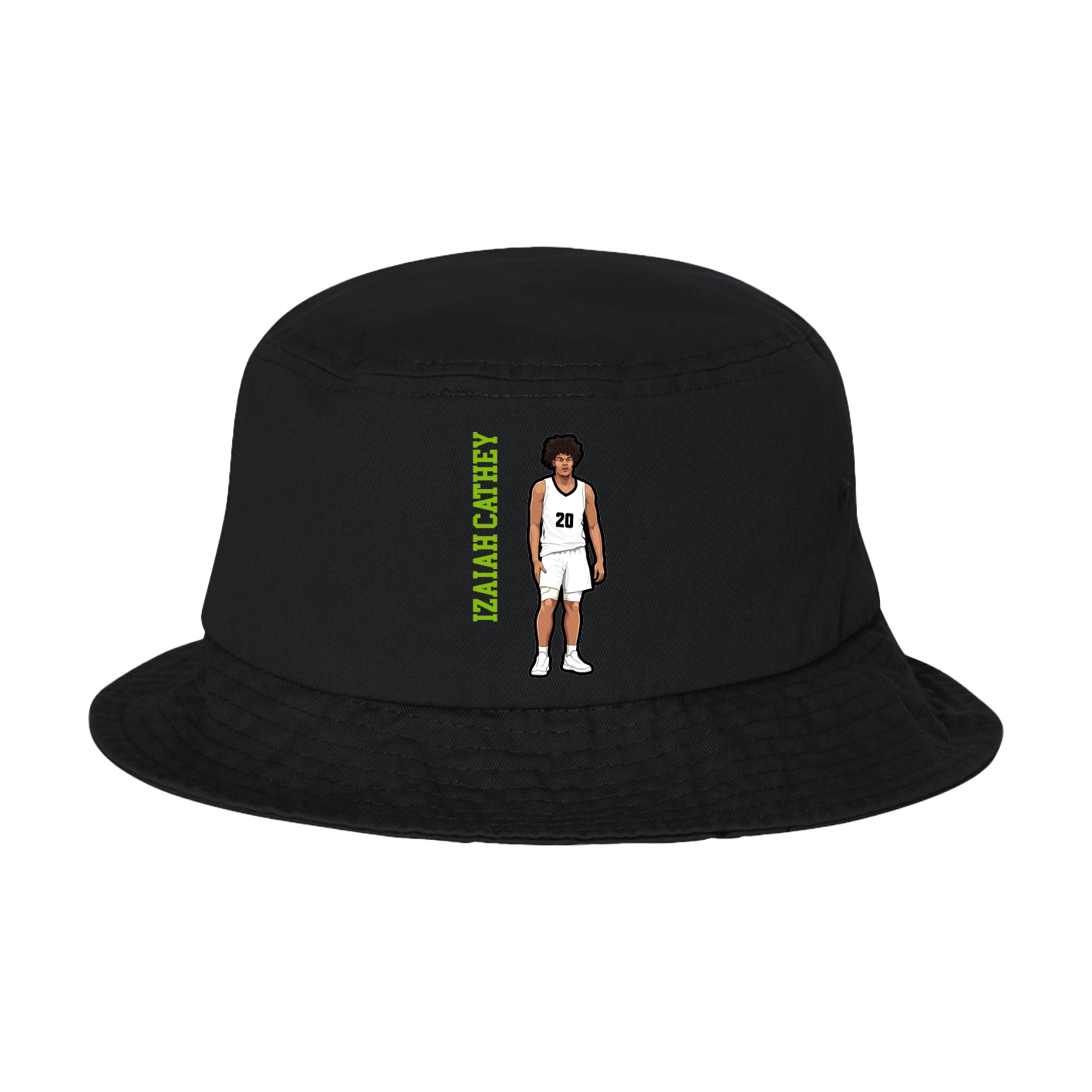 Bucket Cap — Name Vertical in Black