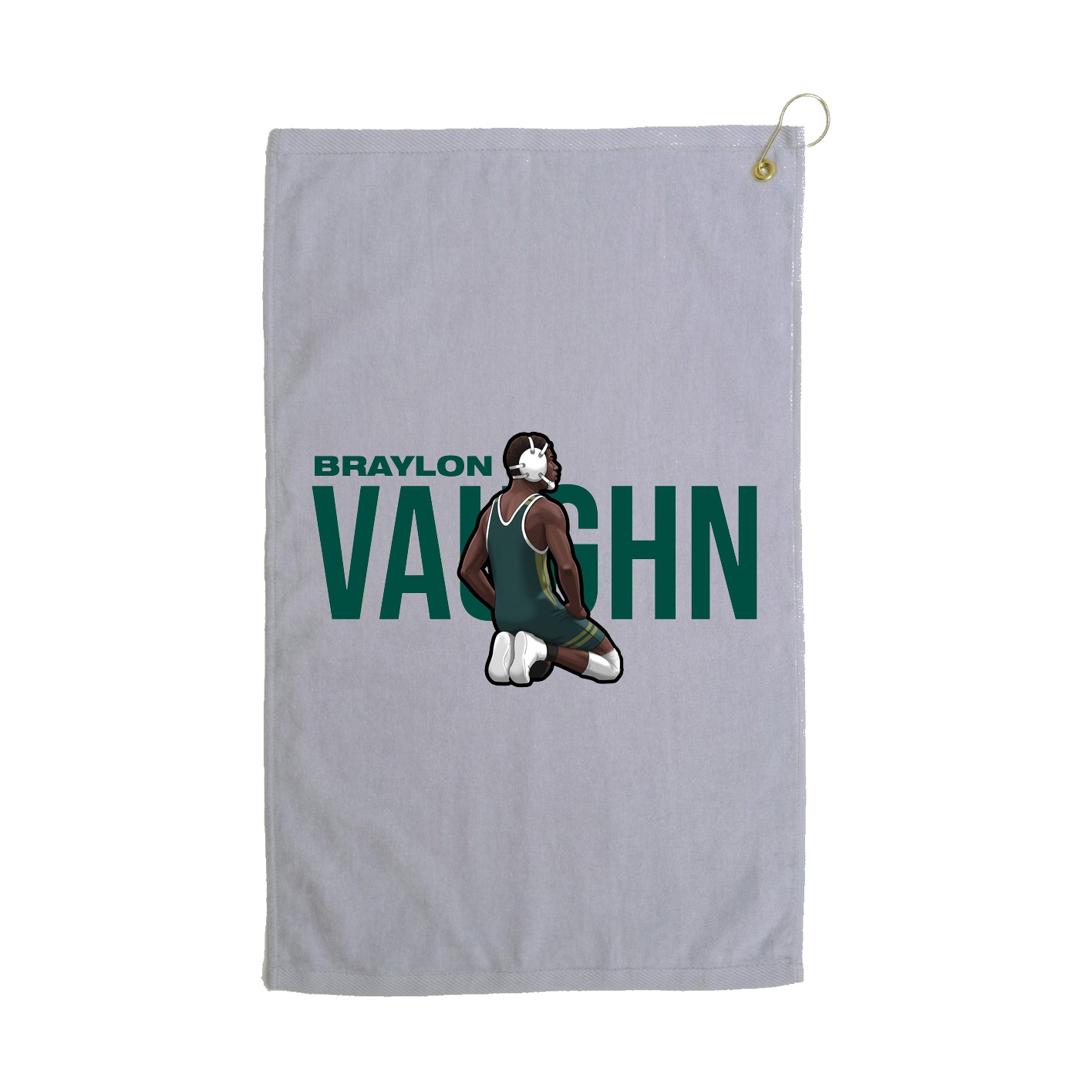Golf Towel — Player Name in Grey