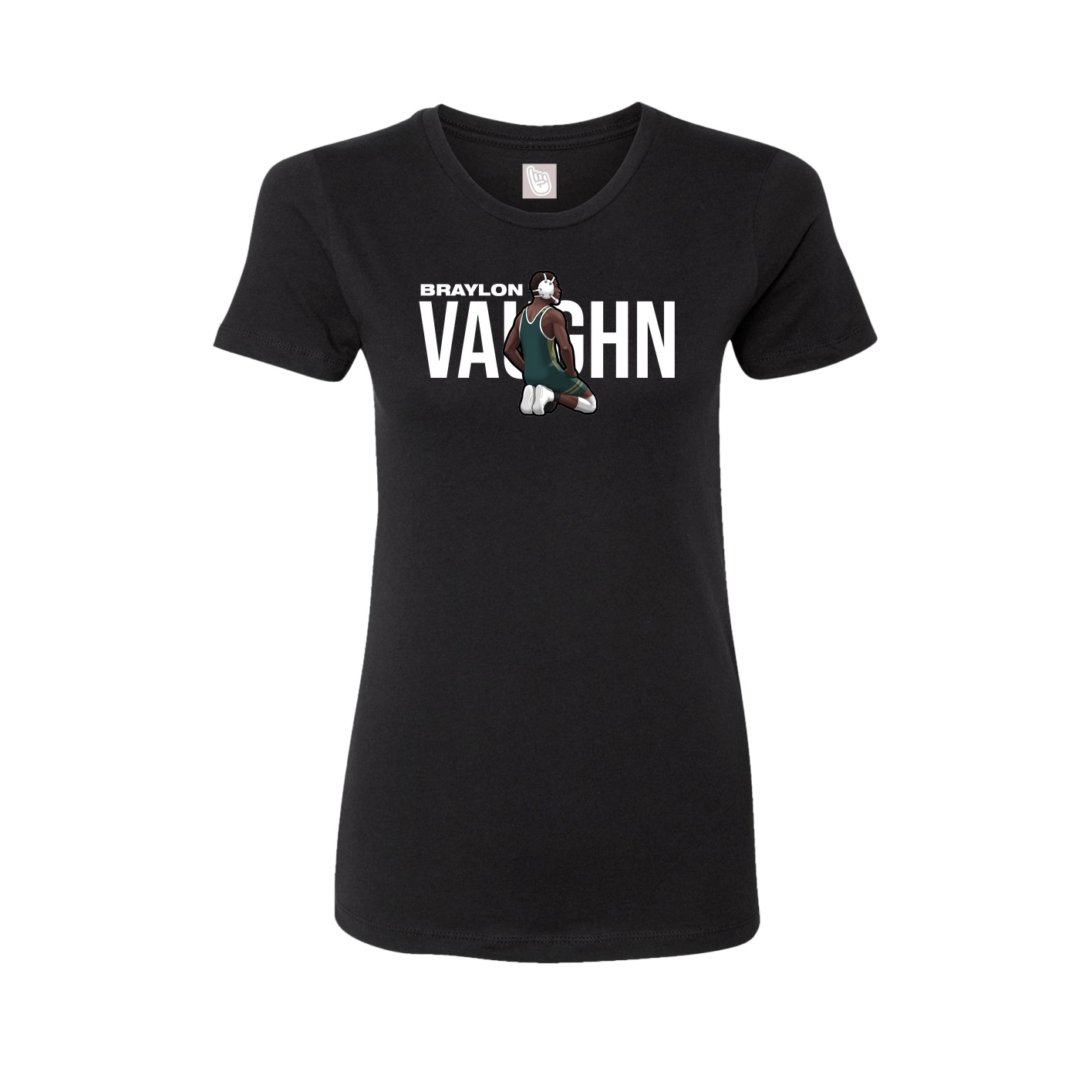 Fitted Women's Tee — Player Name in Black