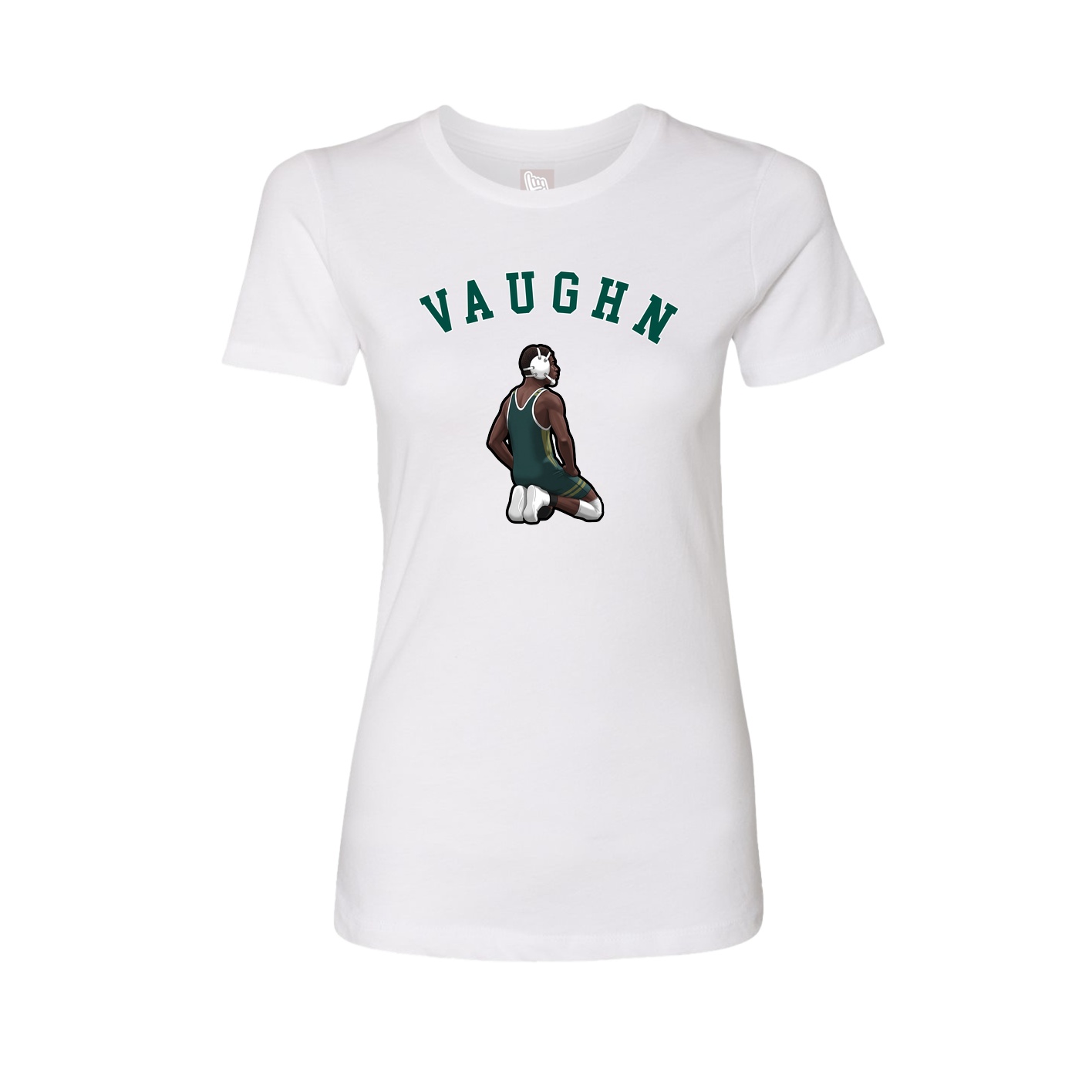Fitted Women's Tee — Shirsey Arch in White