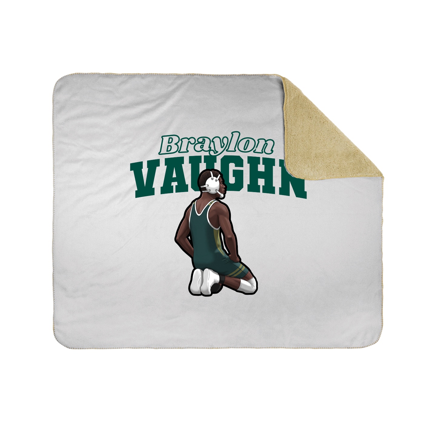 Throw Blanket — Name Arch in White