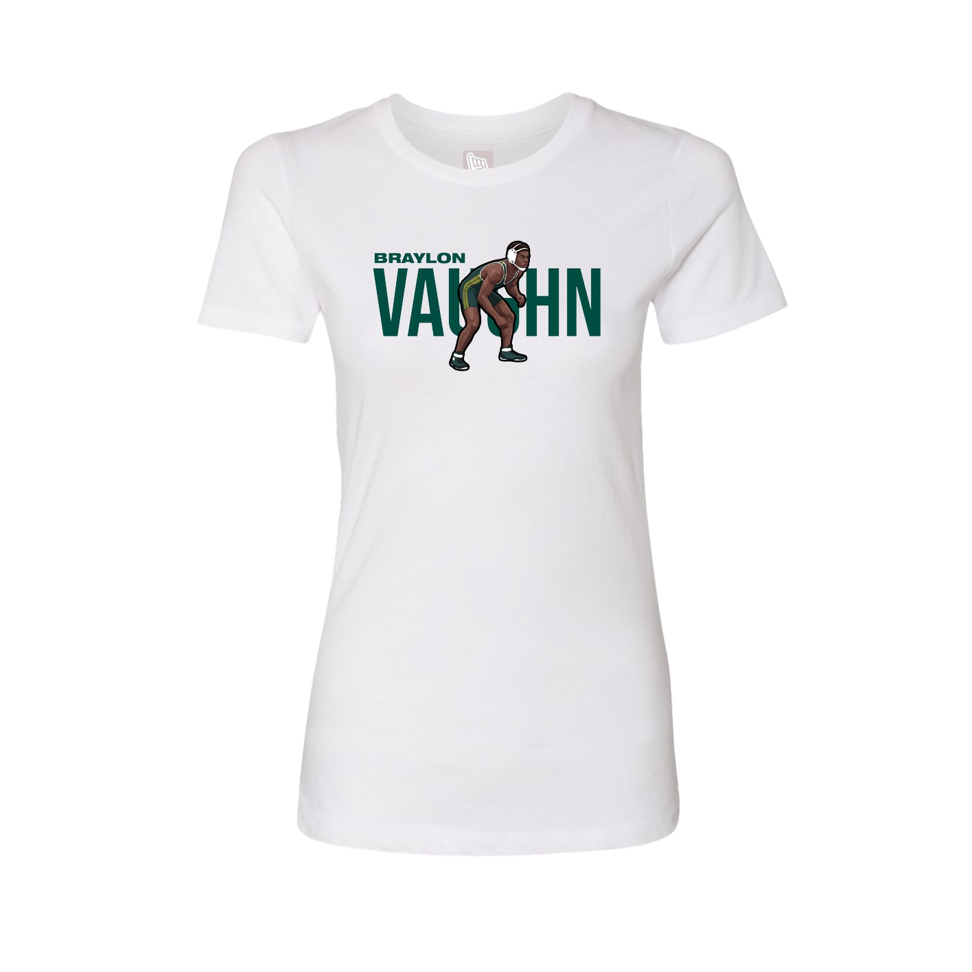 Fitted Women's Tee — Player Name in White
