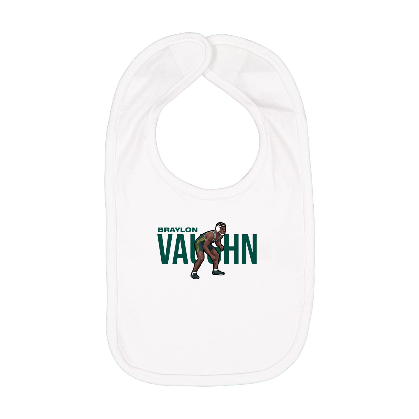 Infant Bib — Player Name in White