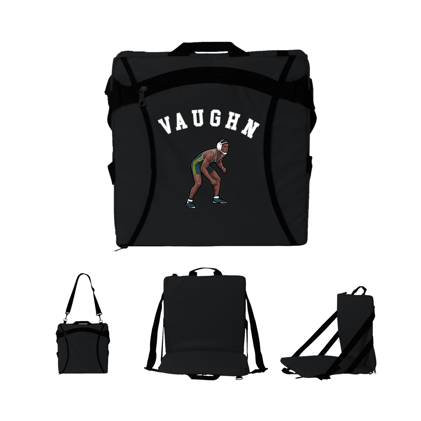 Folding Stadium Seat — Shirsey Arch in Black