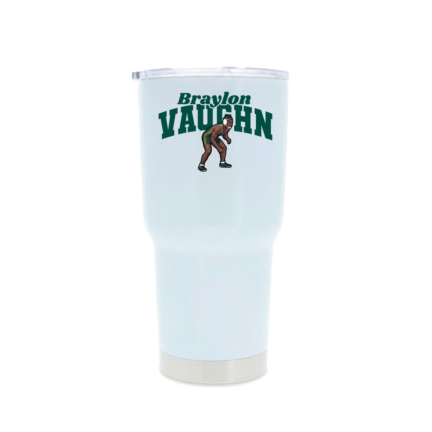 30oz Stainless Steel Tumbler — Signature Arch in White