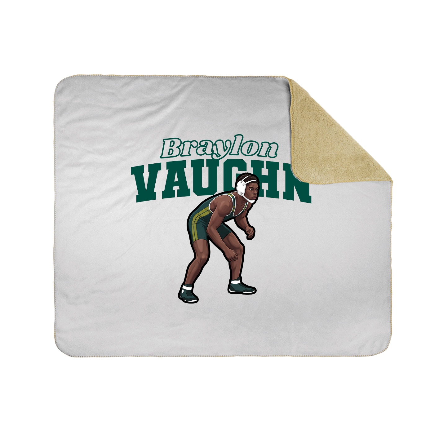 Throw Blanket — Name Arch in White