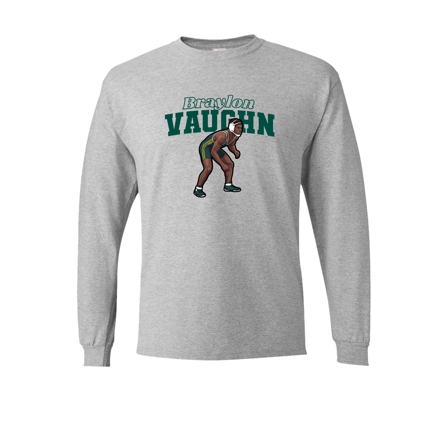 Long Sleeve Tee — Name Arch in Grey