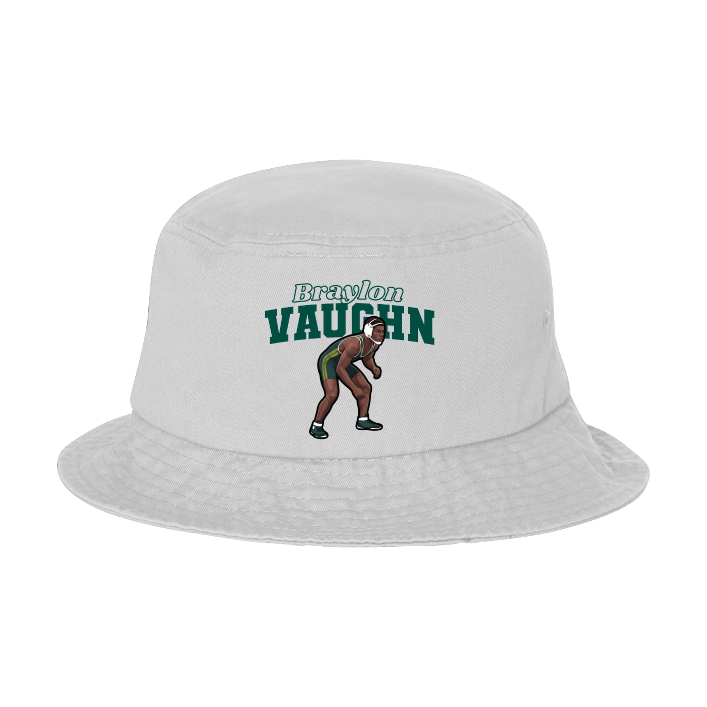 Bucket Cap — Name Arch in White