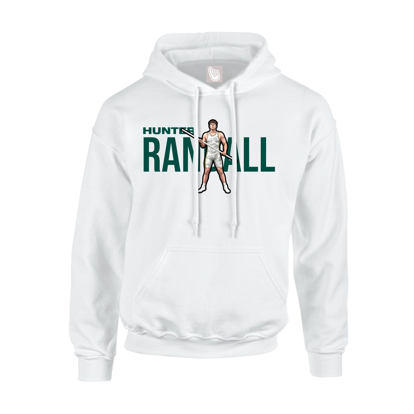 Youth Hoodie — Player Name in White