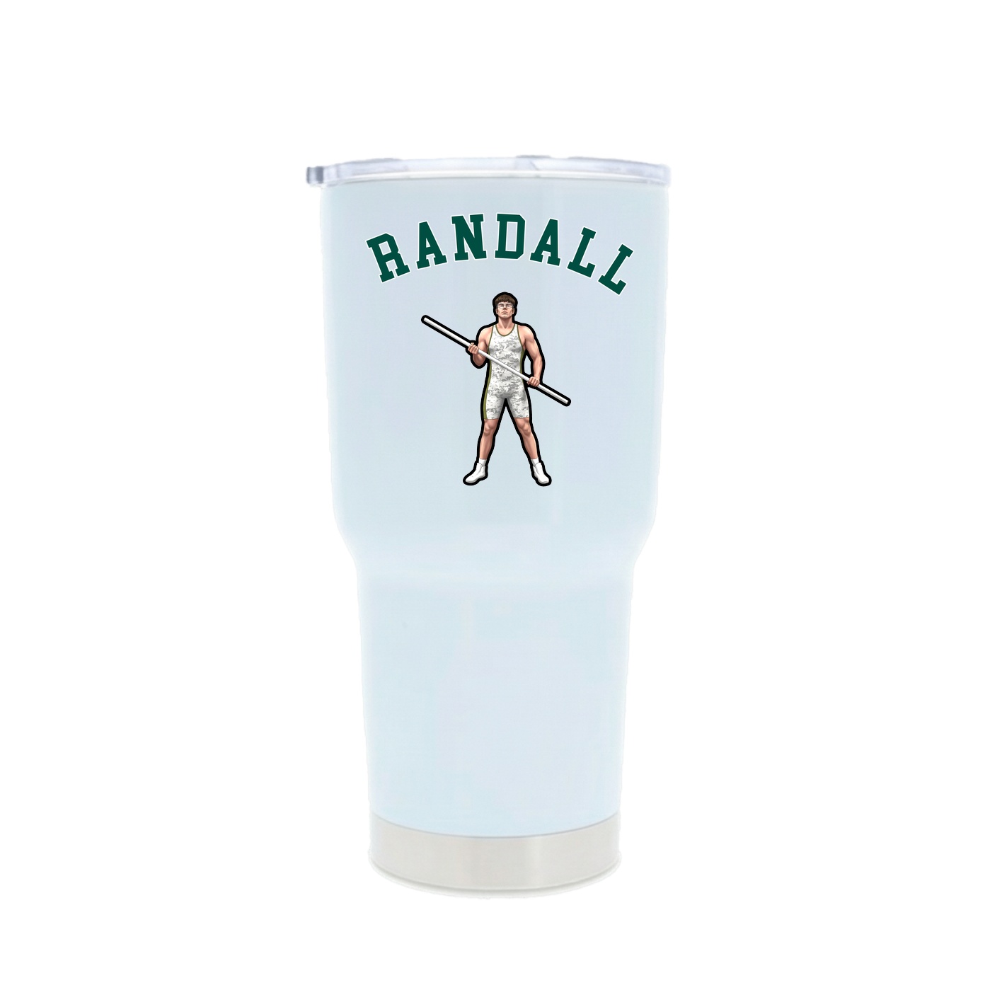 30oz Stainless Steel Tumbler — Shirsey Arch in White