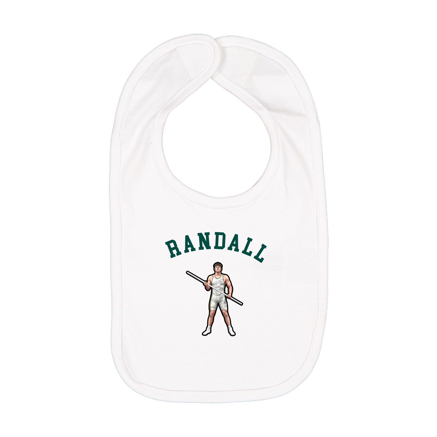 Infant Bib — Shirsey Arch in White