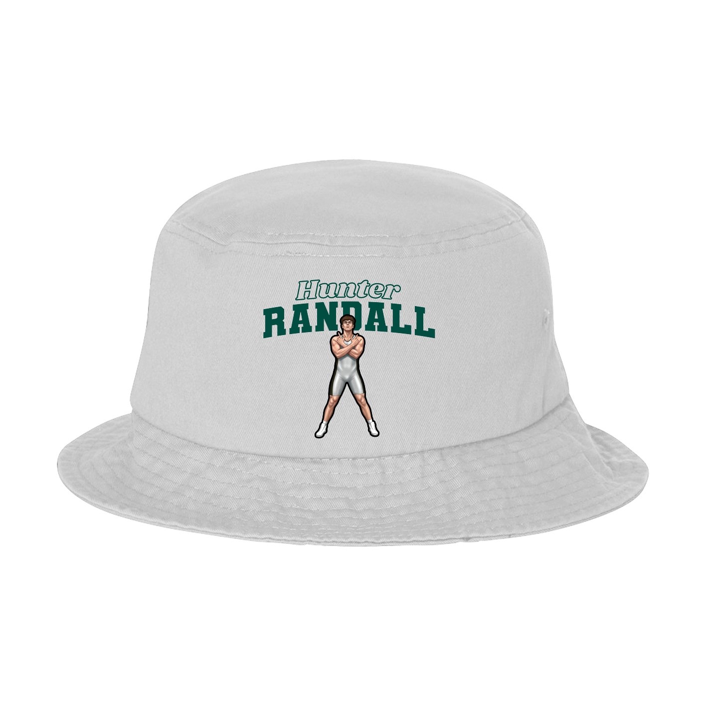 Bucket Cap — Name Arch in White