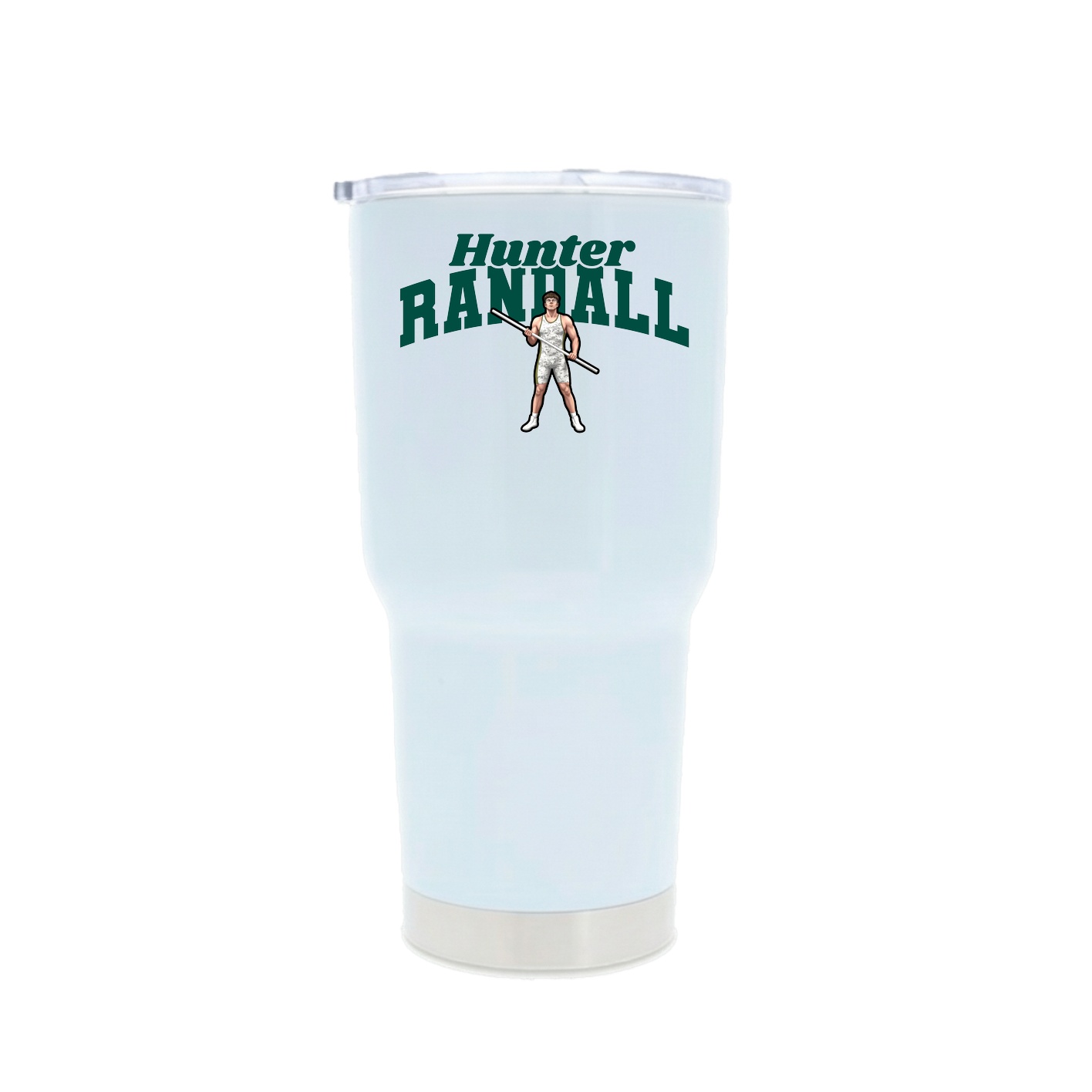 30oz Stainless Steel Tumbler — Signature Arch in White