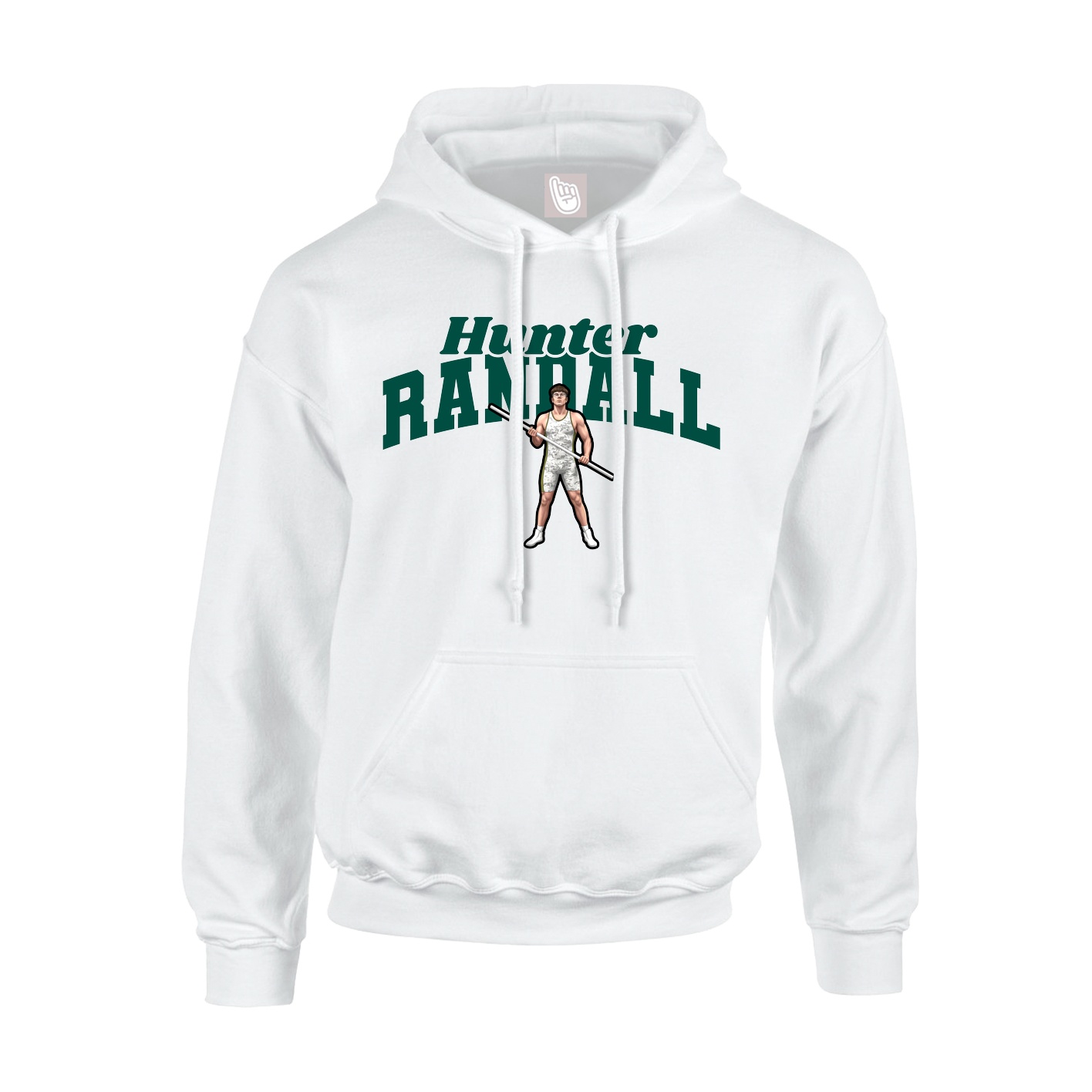 Youth Hoodie — Signature Arch in White