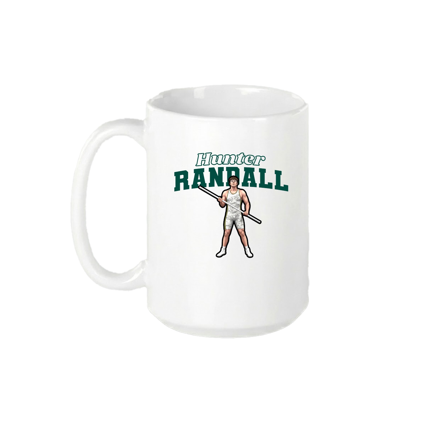 15oz Coffee Mug — Name Arch in White