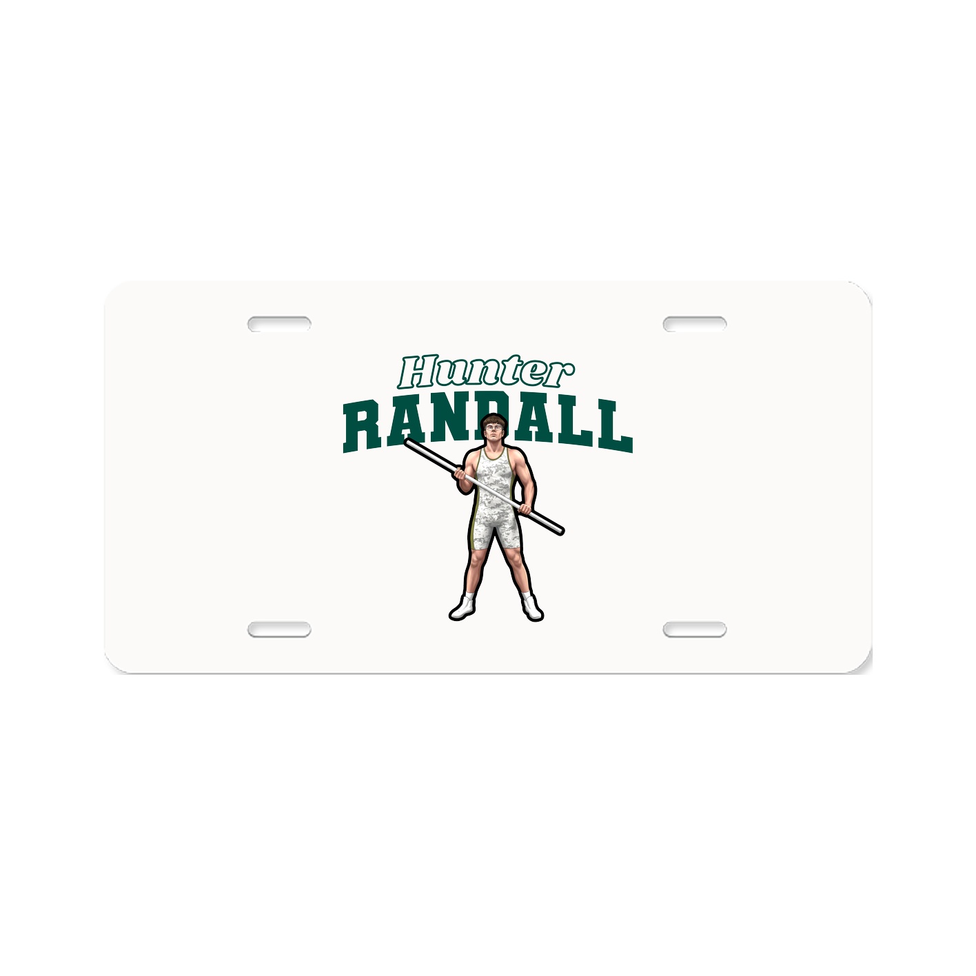 License Plate — Name Arch in Classic