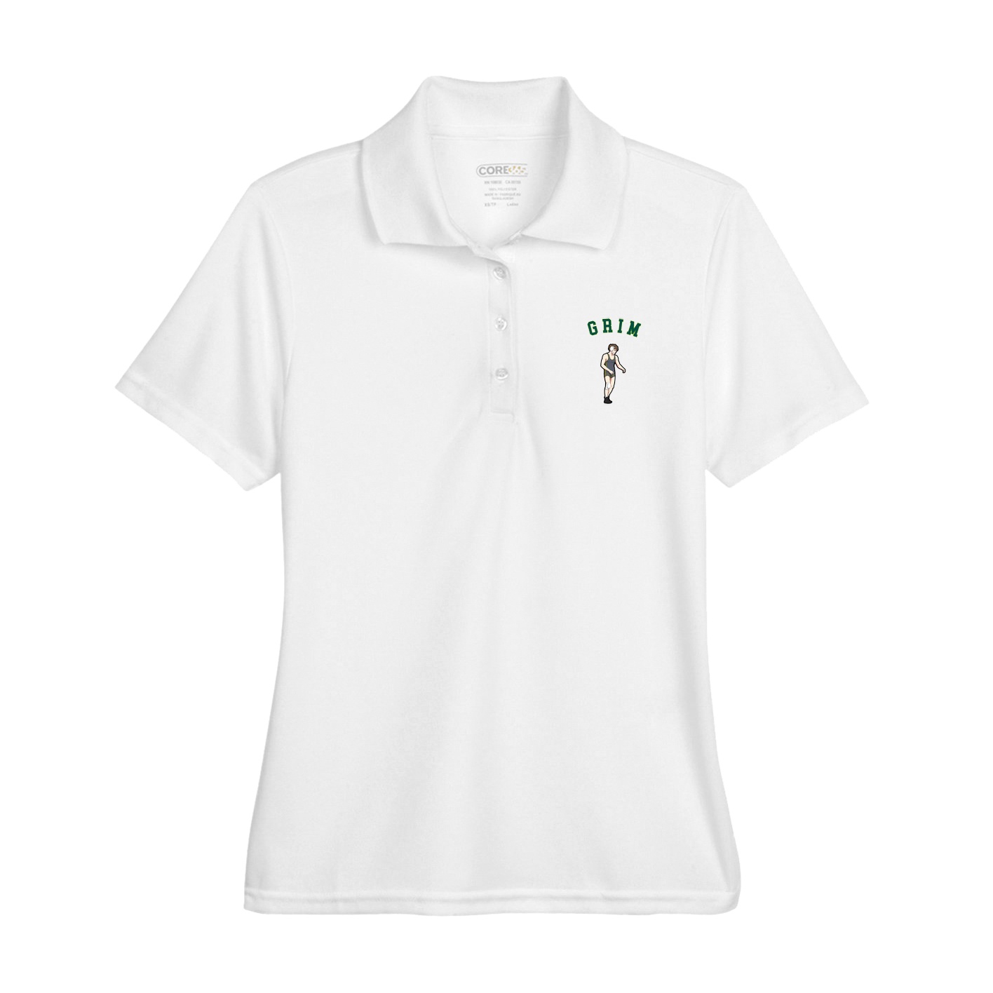 Womens Performance Polo — Shirsey Arch in White