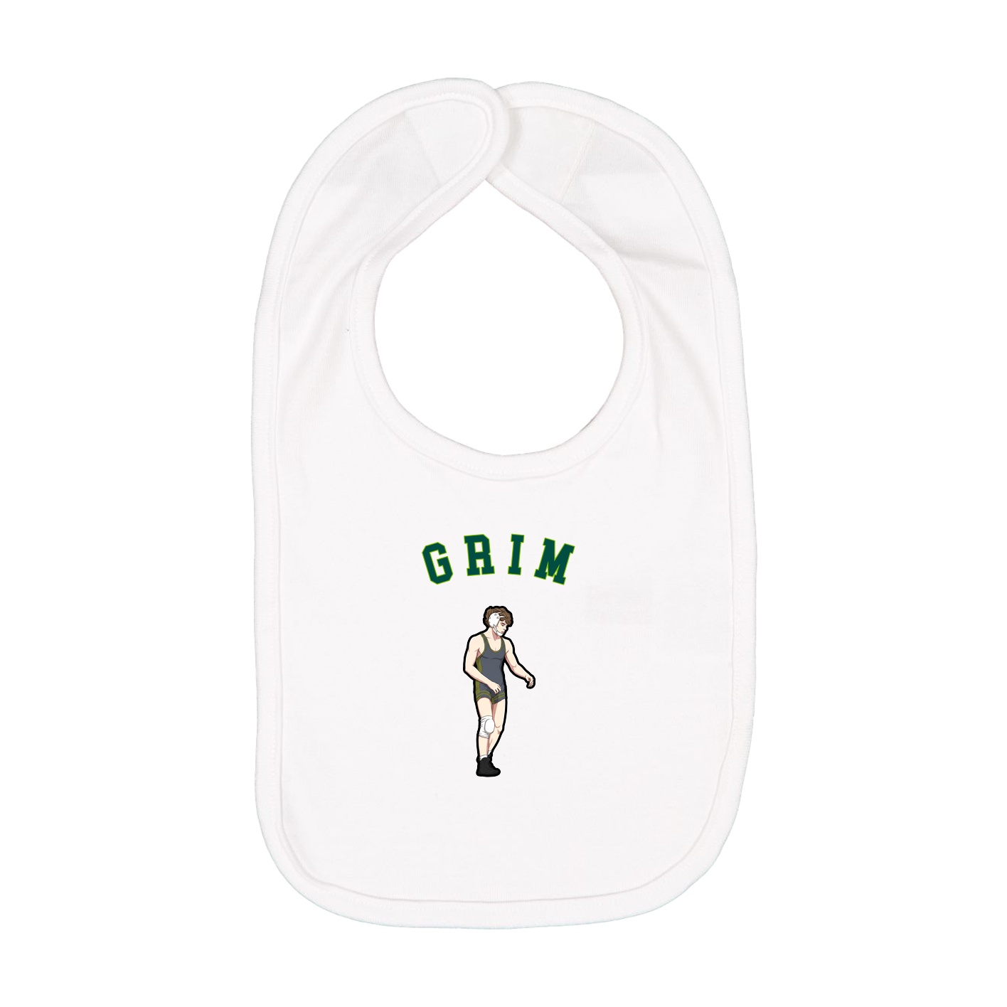 Infant Bib — Shirsey Arch in White