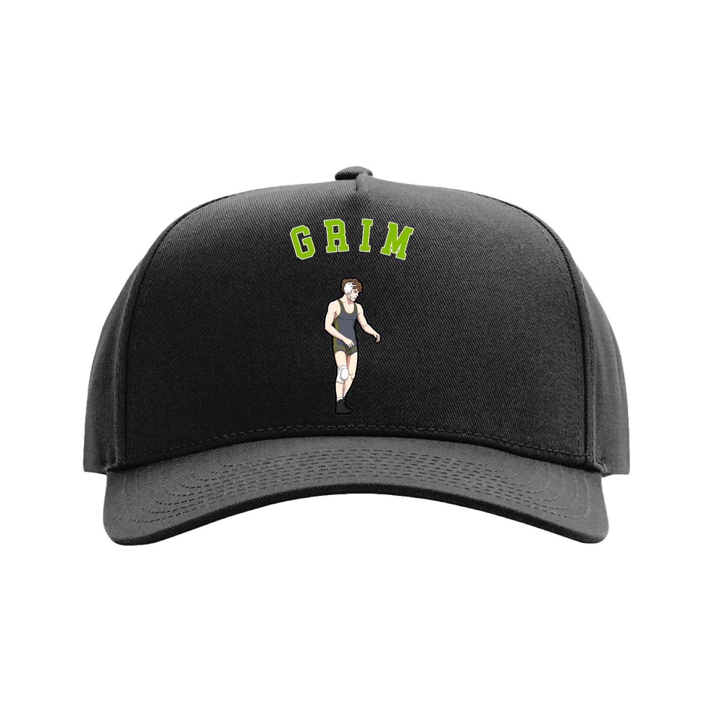 Full Fabric Five-Panel Champ Cap — Shirsey Arch in Black