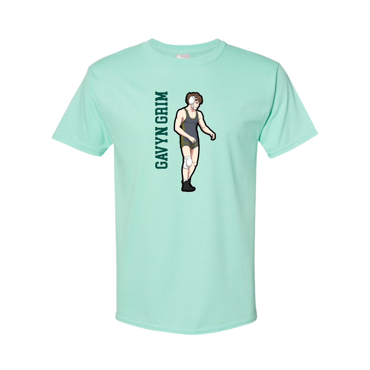 Tee — Name Vertical in Green