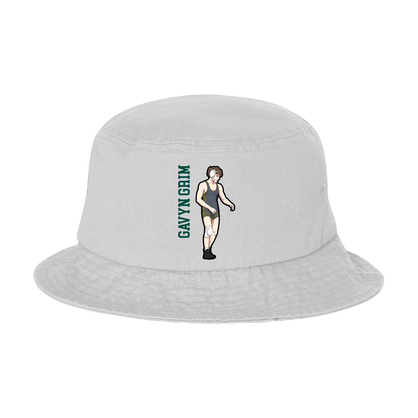 Bucket Cap — Name Vertical in White