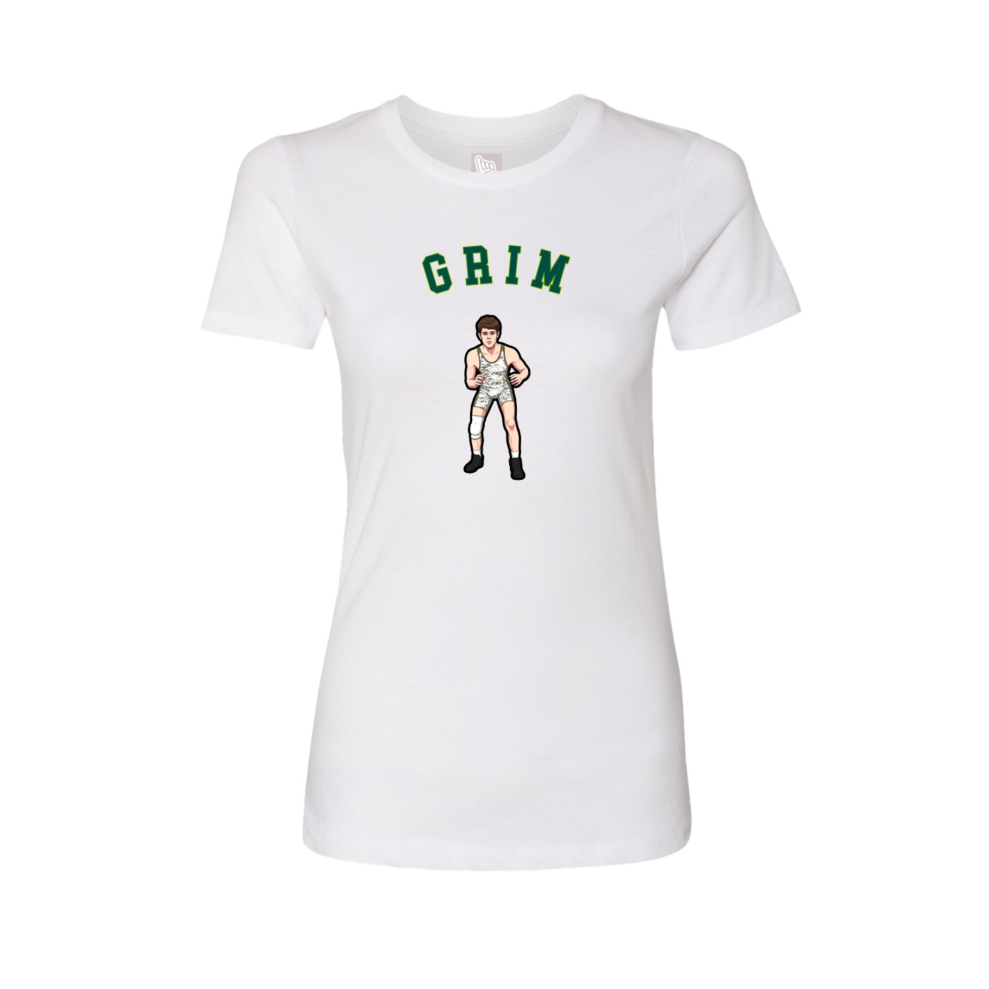 Fitted Women's Tee — Shirsey Arch in White