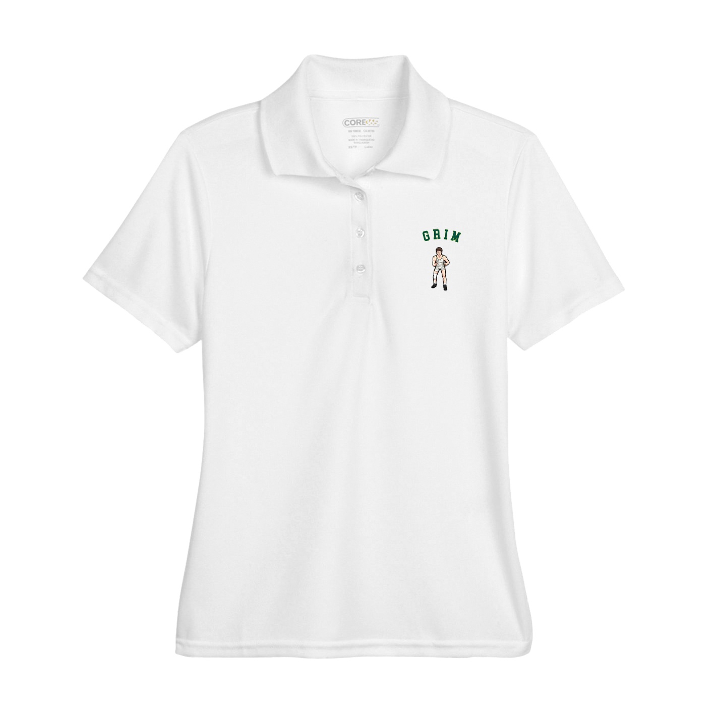 Womens Performance Polo — Shirsey Arch in White