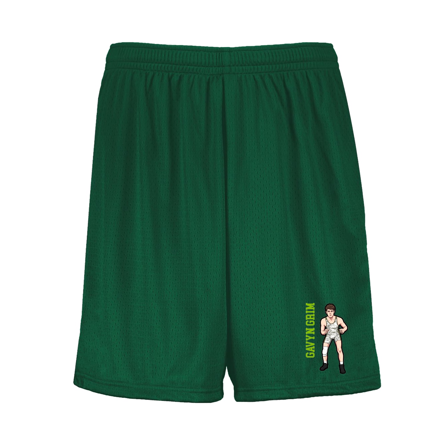 Shorts — Name Vertical in Green